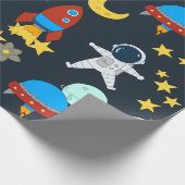 Cadeau Papier d'enveloppement de planète pour astronautes (Coin)