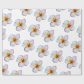 Cadeau Papier d'enveloppement de Plumeria rose chaud (Plat)