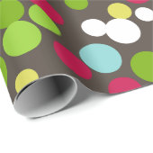 Cadeau Papier d'enveloppement de points amusants (Coin rond)