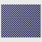 Cadeau Papier d'enveloppement de points bleu et blanc Pol (Plat)