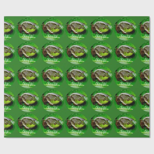 Cadeau Papier d'enveloppement de points de grenouille sou (Plat)