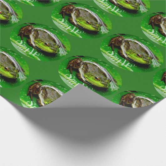 Cadeau Papier d'enveloppement de points de grenouille sou (Coin)