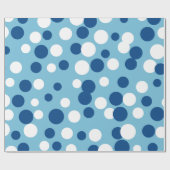 Cadeau Papier d'enveloppement de points de vacances bleus (Plat)