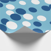 Cadeau Papier d'enveloppement de points de vacances bleus (Coin)