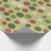 Cadeau Papier d'enveloppement de points de vacances verts (Coin)