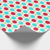Cadeau Papier d'enveloppement de points polka turquoise r (Coin)
