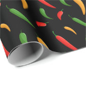 Cadeau Papier d'enveloppement de poivrons épicés (Coin rond)