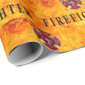 Cadeau Papier d'enveloppement de pompier (Coin rond)