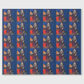 Cadeau Papier d'enveloppement de portrait médiéval (Plat)