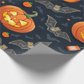 Cadeau Papier d'enveloppement de potiron d'Halloween (Coin)