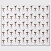 Cadeau Papier d'enveloppement de princesse afro-américain (Plat)