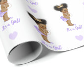 Cadeau Papier d'enveloppement de princesse afro-américain (Coin rond)