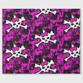 Cadeau Papier d'enveloppement de princesse crâne poinçon (Plat)