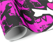 Cadeau Papier d'enveloppement de princesse crâne poinçon (Coin rond)