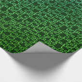 Cadeau Papier d'enveloppement de puzzle vert foncé (Coin)