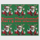 Cadeau Papier d'enveloppement de rennes de Noël (Plat)