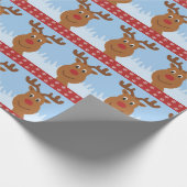 Cadeau Papier d'enveloppement de rennes de Noël (Coin)