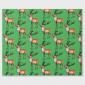 Cadeau Papier d'enveloppement de rennes de Noël (Plat)