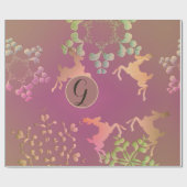 Cadeau Papier d'enveloppement de rennes et de flocons de  (Plat)