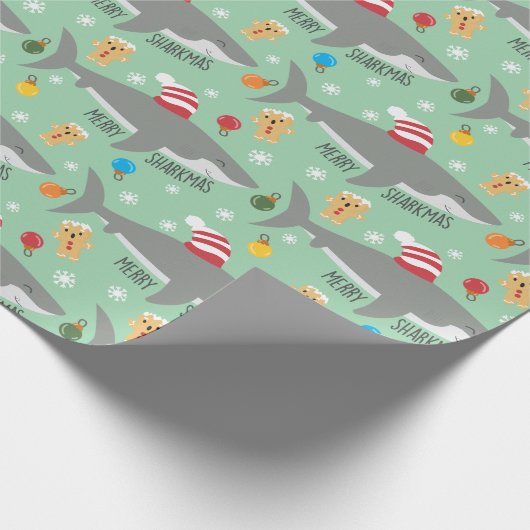 Cadeau Papier d'enveloppement de requin de Noël (Coin)