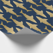 Cadeau Papier d'enveloppement de requin d'or (Coin)