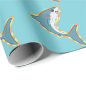 Cadeau Papier d'enveloppement de requin mûr (Coin rond)