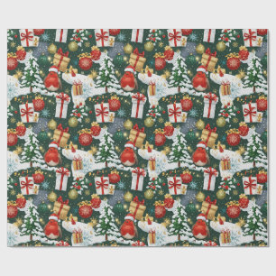 Cadeau Papier d'enveloppement de Robin de Noël