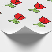 Cadeau Papier d'enveloppement de roses rouges (Coin)