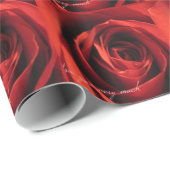 Cadeau Papier d'enveloppement de roses rouges (Coin rond)