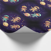 Cadeau Papier d'enveloppement de roues galactiques (Coin)