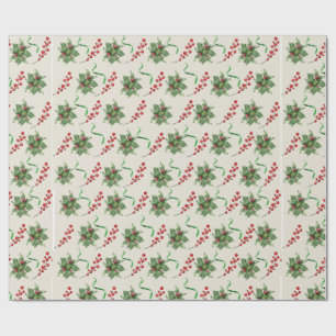 Cadeau Papier d'enveloppement de ruban vert et creux