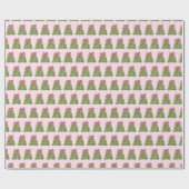 Cadeau Papier d'enveloppement de sapin de Noël rose Coque (Plat)