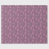 Cadeau Papier d'enveloppement de sapin de Noël rose et Ro (Plat)