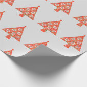 Cadeau Papier d'enveloppement de sapin rouge de style vin (Coin)