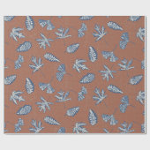 Cadeau Papier d'enveloppement de silhouettes rustiques - (Plat)