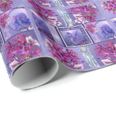 Cadeau Papier d'enveloppement de sirène d'océan violet (Coin rond)