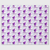 Cadeau Papier d'enveloppement de skateboard violet (Plat)