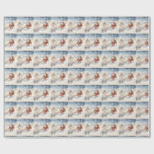 Cadeau Papier d'enveloppement de ski père Noël (Plat)