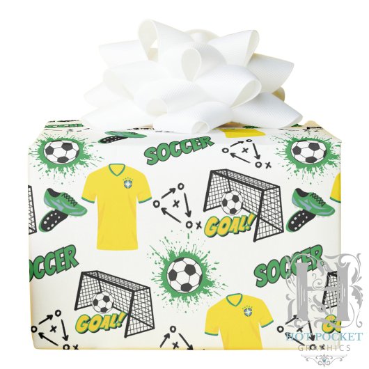 Cadeau Papier d'enveloppement de soccer