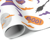 Cadeau Papier d'enveloppement de sorcière et de chambre s (Coin rond)