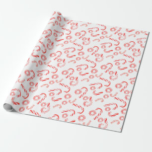 Cadeau Papier d'enveloppement de Sucre de canne de menthe