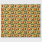 Cadeau Papier d'enveloppement de surface d'automne (Plat)