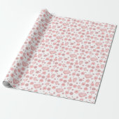 Cadeau Papier d'enveloppement de temps de bain rose (Déroulé)