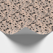 Cadeau Papier d'enveloppement de Terrazzo Bleu Simple Mod (Coin)