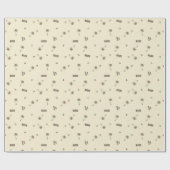 Cadeau Papier d'enveloppement de texte personnalisé de pl (Plat)