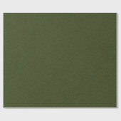 Cadeau Papier d'enveloppement de texture de lin vert fonc (Plat)