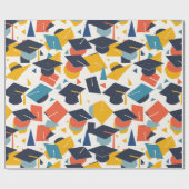 Cadeau Papier d'enveloppement de thème de diplôme (Plat)