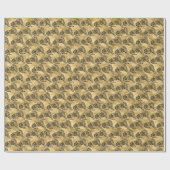 Cadeau Papier d'enveloppement de tigre d'or (Plat)