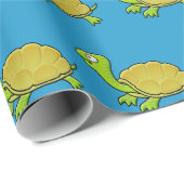 Cadeau Papier d'enveloppement de tortue de dessin (Coin rond)