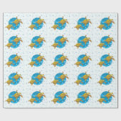 Cadeau Papier d'enveloppement de tortue de mer (Plat)